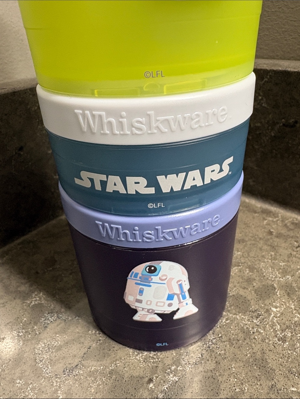 Whiskware Star Wars R2-D2 & Grogu Stackable Snack Containers. 4 Piece Set - Picture 3 of 14